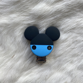 Speenclip siliconen mickey mouse - hemelsblauw
