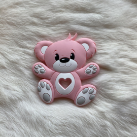 Bear teether - light pink