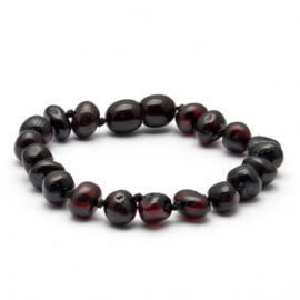 Barnsteen kinder armbandje baroque - cherry barnsteen