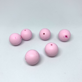 19mm - zacht roze, fuchsia gespikkeld