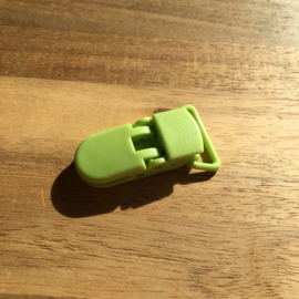 Pacifier clip plastic 20mm - green