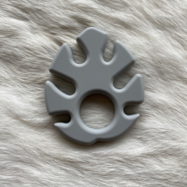 Monstera teether - light grey