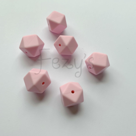 Hexagon - zacht roze