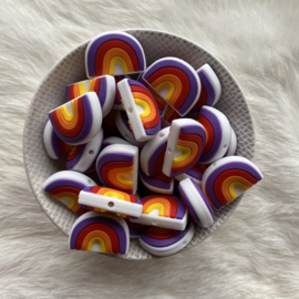 Rainbow bead round - purple/red