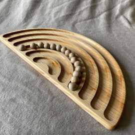 Houten regenboog traceerbord - sleuven