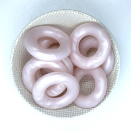 Donut ring - parelmoer roze