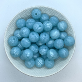 15mm striped - pearl light turquoise