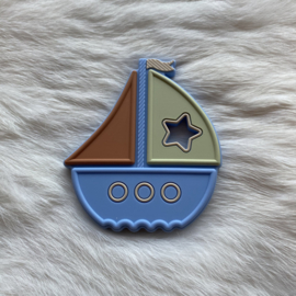 Boat teether - powder blue