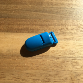 Pacifier clip plastic 15mm - blue