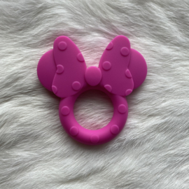 Mini mouse bijtring - fuchsia