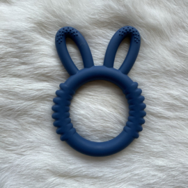 Rabbit teether silicone - night blue