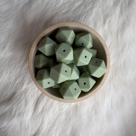 Hexagon 17mm bead with 4 holes - lint 2