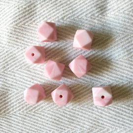 Kleine hexagon - marmer zacht roze