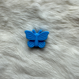 Flying butterfly silicone bead - blue