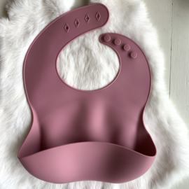 Silicone bib - blush