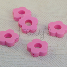 Round flower bead - pink
