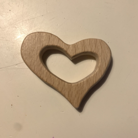 Houten hanger - hart groot