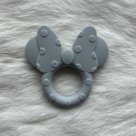 Mini mouse bijtring - licht grijs