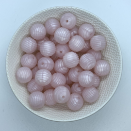 15mm geribbeld - parelmoer roze