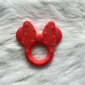 Mini mouse teether - red