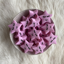 Sleeping star bead - baby pink