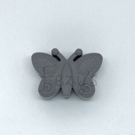 Vlinder kraal - donkerder grijs