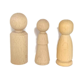 Pegdoll - rond met standaardje (73mm hoog)