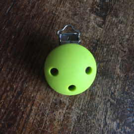 Pacifier clip silicone - light green