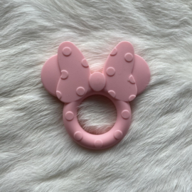 Mini mouse teether - light pink