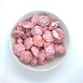 Kleine bloem - marmer koraal/baby roze