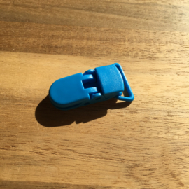 Pacifier clip plastic 20mm - blue