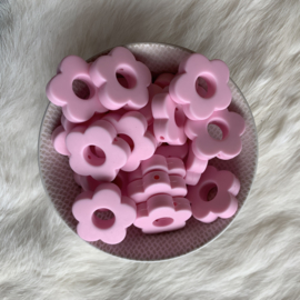 Round flower bead - soft pink