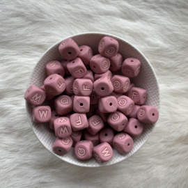 Letterbead - silicone 12mm BLUSH