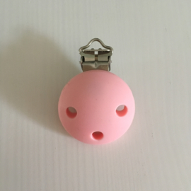 Pacifier clip silicone - light pink