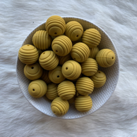 19mm striped - mustard