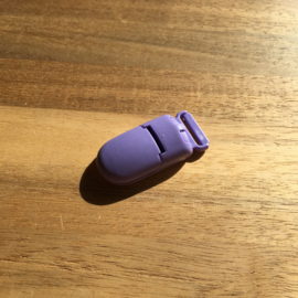 Pacifier clip plastic 15mm - purple