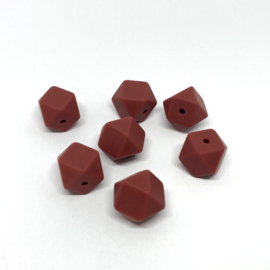 Small hexagon - marsala