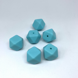 Hexagon - aqua blauw