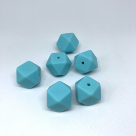 Hexagon - aqua blue