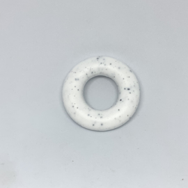 Donut ring - wit gespikkeld