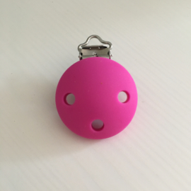 Speenclip siliconen - fuchsia