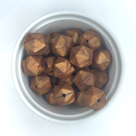 Icosahedron 17mm  - parelmoer koper
