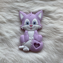 Fox sitting teether - lavender