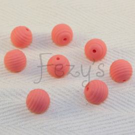 15mm striped - flamingo pink