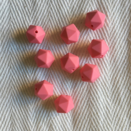 Small icosahedron - coral pink