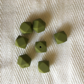 Small hexagon - army green