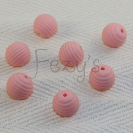 15mm striped - light pink