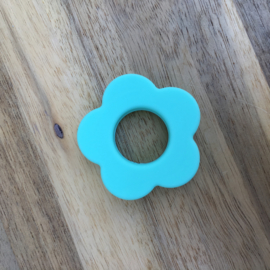 Flower teether - turquoise