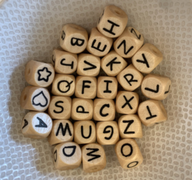 Letterbeads - wood 10mm