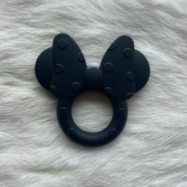 Mini mouse bijtring - zwart